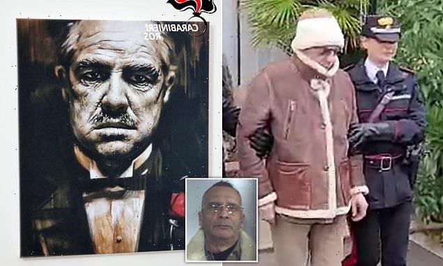 Fugitive mafia mobster had a poster for THE GODFATHER on bunker wall