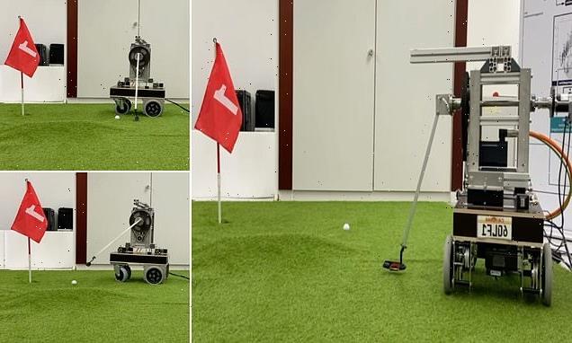 Golfing ROBOT can navigate to a ball by itself and sink a putt