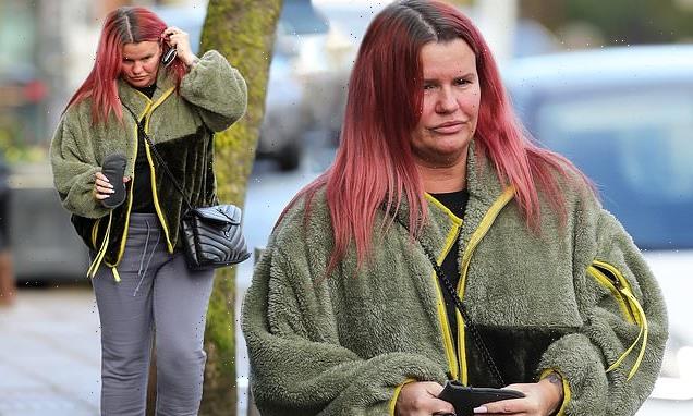 Kerry Katona steps out after breaking down in tears