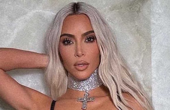 Kim Kardashian shows off shrinking frame as she props daughter Chicago, 5, up on her extremely tiny waist in new post | The Sun