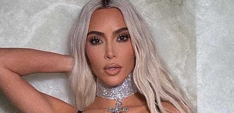 Kim Kardashian shows off shrinking frame as she props daughter Chicago, 5, up on her extremely tiny waist in new post | The Sun