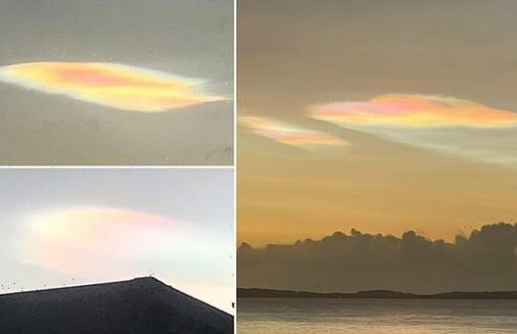 Rare 'mother of pearl' clouds appear in the skies over Scotland