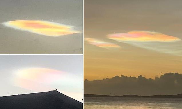 Rare 'mother of pearl' clouds appear in the skies over Scotland
