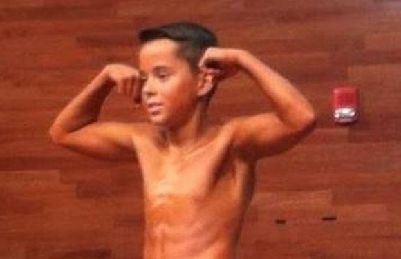 Twelve-year-old ‘Mr Mini Olympia’ bodybuilder unrecognisable in wild new career
