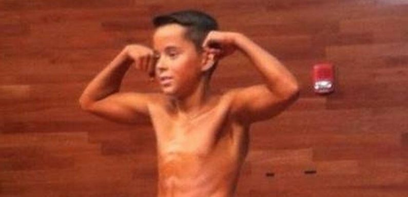 Twelve-year-old ‘Mr Mini Olympia’ bodybuilder unrecognisable in wild new career