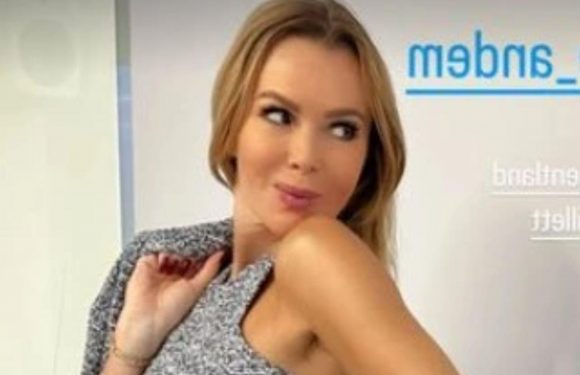Amanda Holden goes braless as she poses in crop top and figure hugging trousers | The Sun