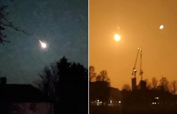 Astonishing moment asteroid explodes over the Channel