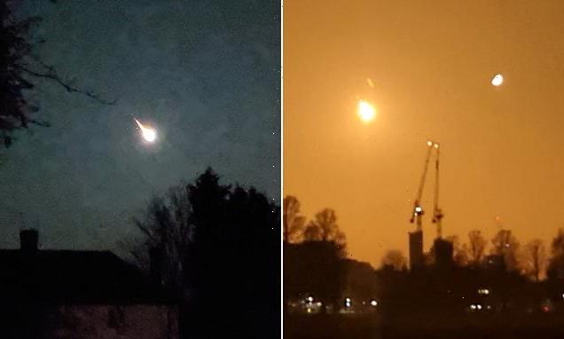 Astonishing moment asteroid explodes over the Channel