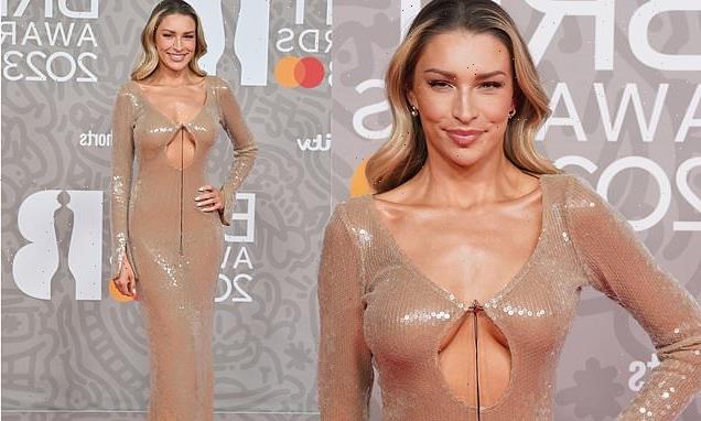 BRIT AWARDS 2023: Zara McDermott is gorgeous in a sequinned gown
