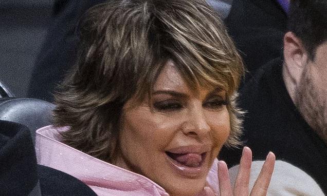 Cosmetic surgery fan Lisa Rinna shows off plumped-up features