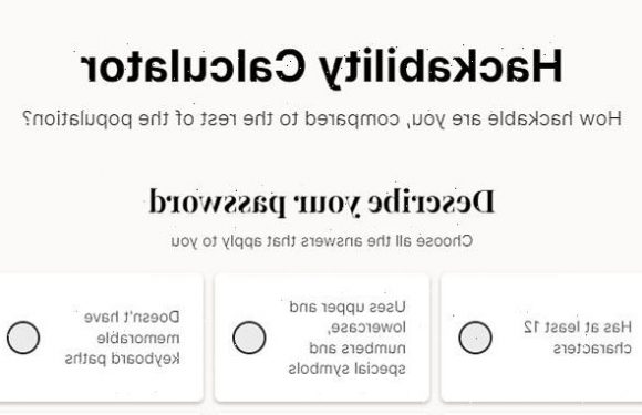 How hackable is YOUR online life? Take this calculator to find out