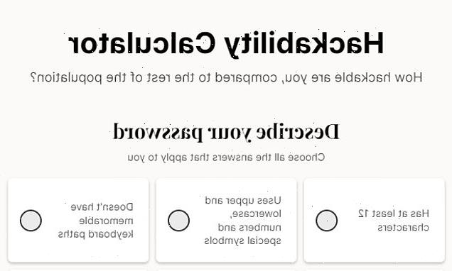 How hackable is YOUR online life? Take this calculator to find out