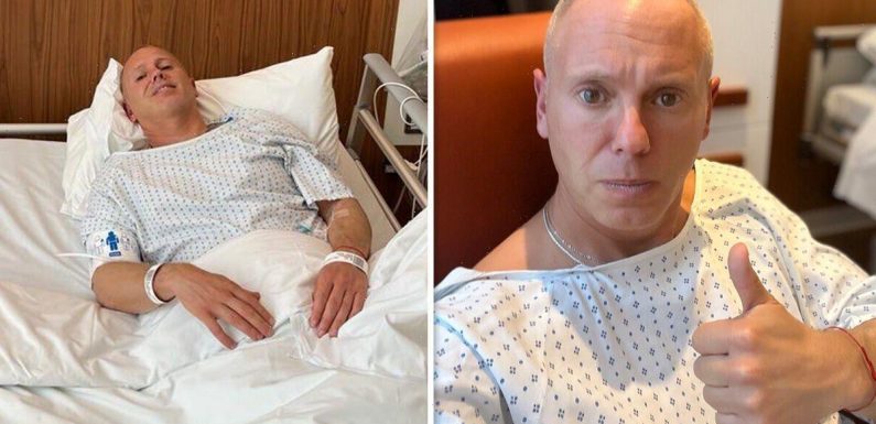 Judge Robert Rinder pictured in hospital after undergoing surgery