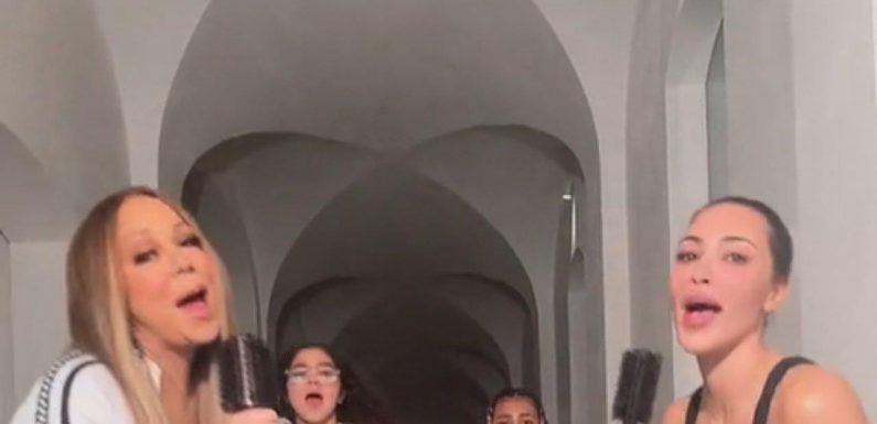 Kim Kardashian and Mariah Carey Link Up for Fun TikTok Video With Daughters North and Monroe