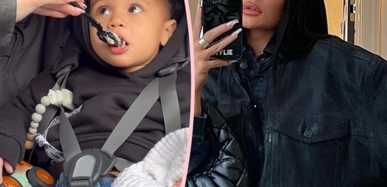 Kylie Jenner Shares Adorable Video Of Son Aire Eating Ice Cream For The First Time!