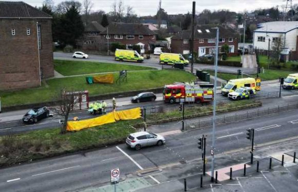 Leeds accident: Woman dies after VW Golf ploughs into a bus queue at rush hour as woman, 25, arrested | The Sun