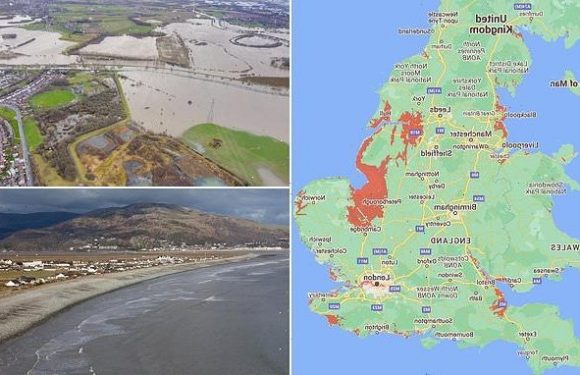 Map reveals the areas that could be plunged underwater by 2050