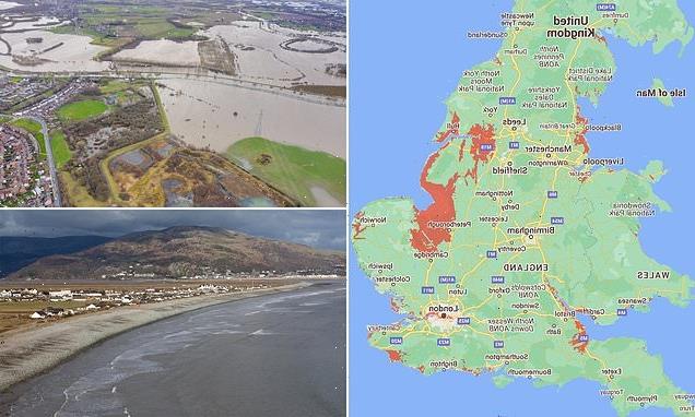 Map reveals the areas that could be plunged underwater by 2050
