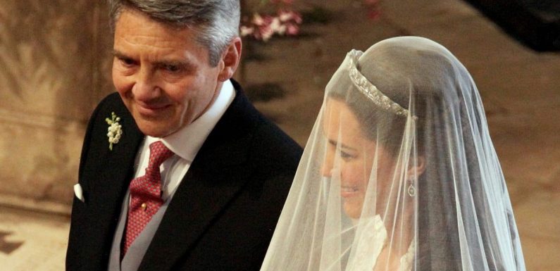 Michael Middleton is a very proud father of the bride in Princess Kate’s unearthed wedding photos