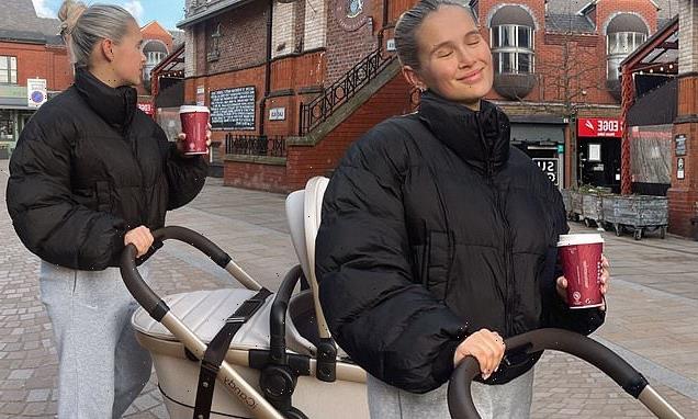 Molly-Mae Hague takes daughter Bambi for a stroll in a £1000 pram