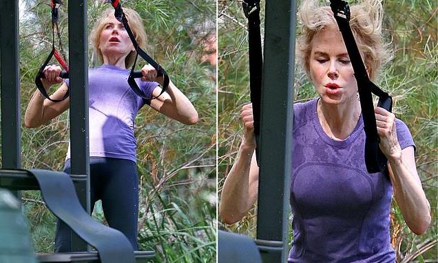 Nicole Kidman does an intense workout session in Sydney