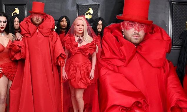 Sam Smith and Kim Petras match in red ahead of Grammys performance