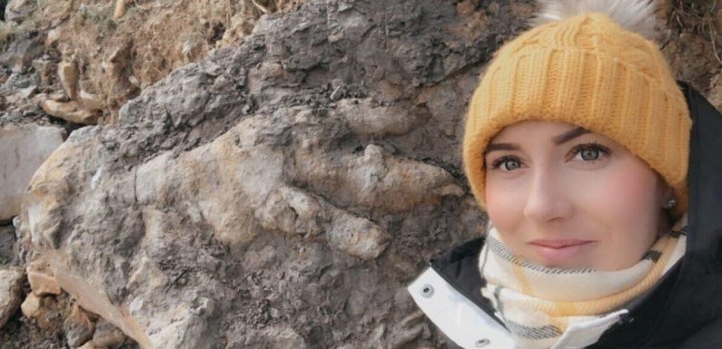 Woman finds largest dinosaur footprint ever discovered in Yorkshire