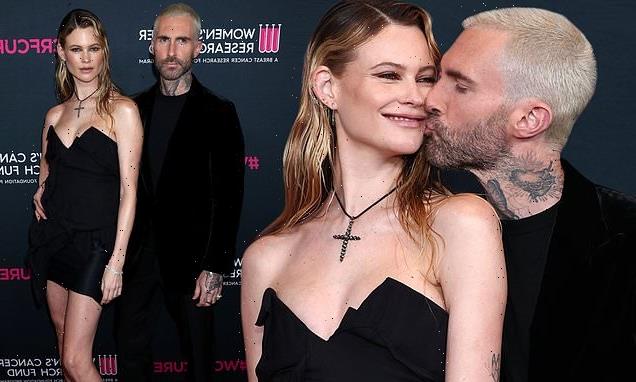Adam Levine and Behati Prinsloo pack on the PDA at charity event