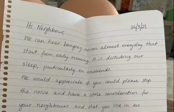 Angry neighbour’s note ordering mum to keep her kids quiet between 7am and 7pm sparks debate | The Sun
