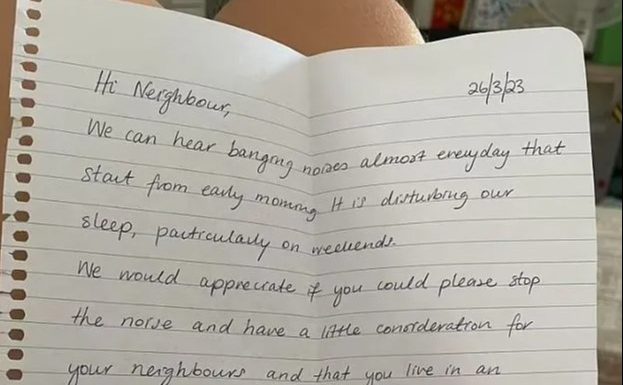 Angry neighbour’s note ordering mum to keep her kids quiet between 7am and 7pm sparks debate | The Sun