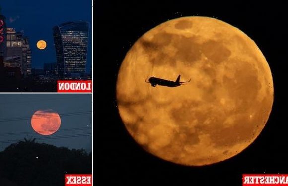 Full Worm Moon lights up the skies over London, Manchester and Essex