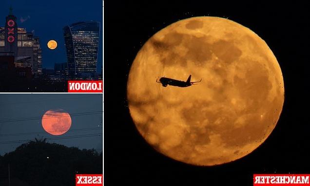 Full Worm Moon lights up the skies over London, Manchester and Essex