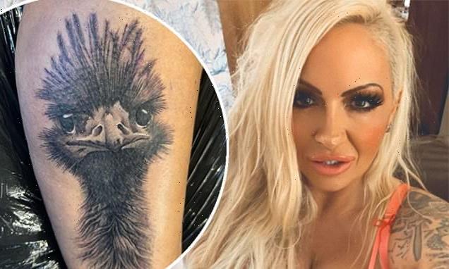 Jodie Marsh reveals two new giant animal tattoos on her calf and thigh