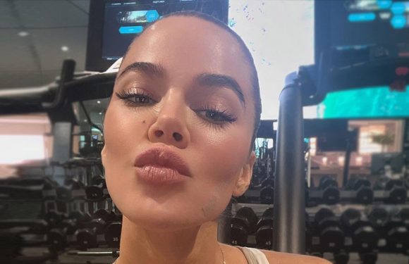 Khloe Kardashian flaunts tiny waist and skinny arms during early morning workout at private gym inside her $17M mansion | The Sun