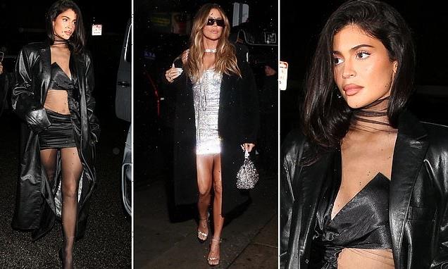 Kylie Jenner and Khloe Kardashian arrive to Malika Haqq's bash