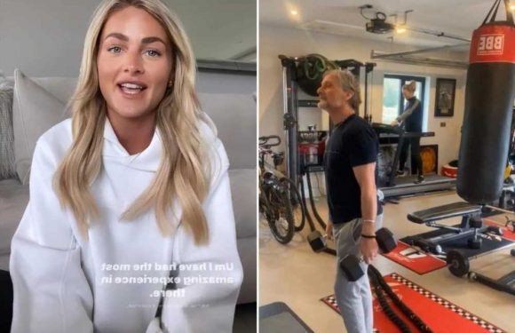 Love Island’s Claudia Fogarty shows off huge home gym as she works out with famous dad Carl | The Sun