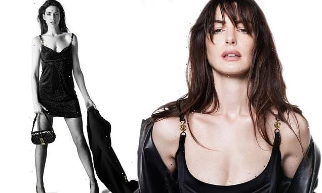 Anne Hathaway sizzles in timeless looks for new Versace Icon campaign
