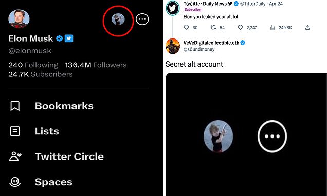 Does Elon Musk have a secret second Twitter account?