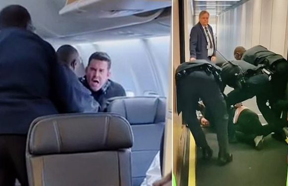 First class airline passenger has a TANTRUM when he's refused a drink