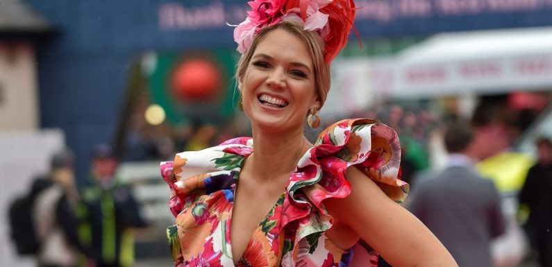 GMB’s Charlotte Hawkins looks blooming beautiful in florals at Aintree