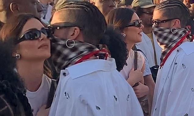 Kendall Jenner shows off some PDA with Bad Bunny at Coachella