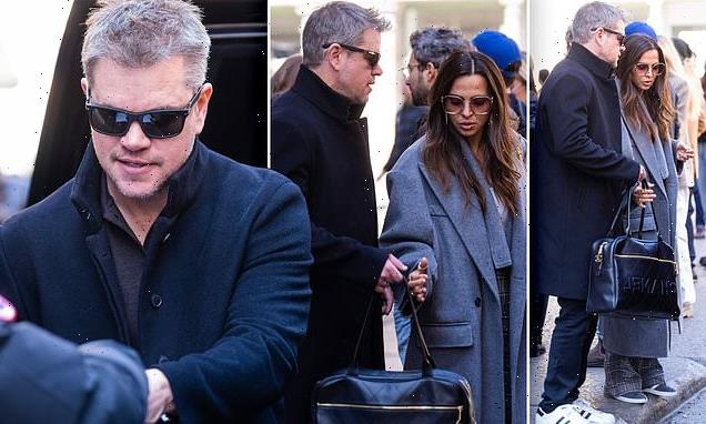 Matt Damon and wife Luciana Barroso head to brunch on Easter Sunday