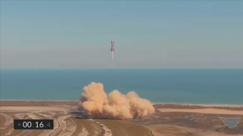 SpaceX launches explosive test of prototype Starship