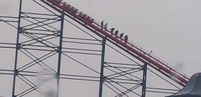 The Big One Blackpool Pleasure Beach: Britain's biggest rollercoaster breaks down with riders stranded near 235ft top | The Sun