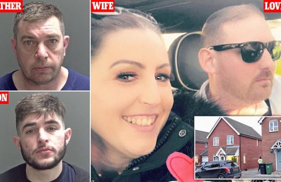 Woman's lover called 999 as he hid from killer husband and son