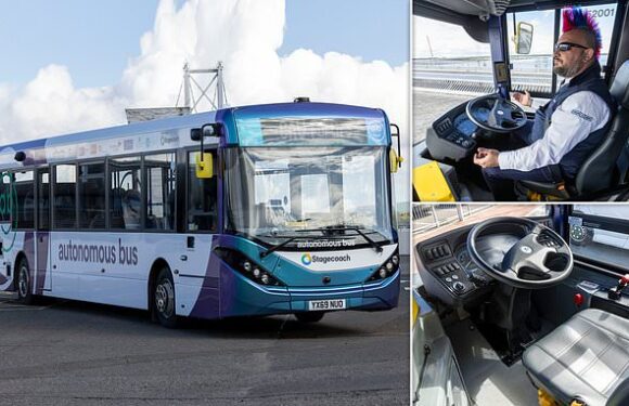 Britain's first self-driving BUS service launches in Queensferry