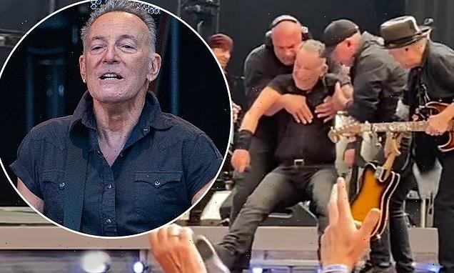 Bruce Springsteen, 73, takes a major tumble on stage