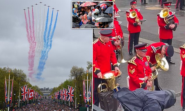 Flypast for King Charles' coronation scaled down due to downpours