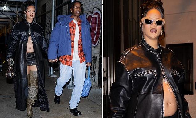 Rihanna bares her baby bump during date night with A$AP Rocky in NYC