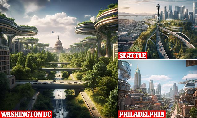 What 10 American cities will look like in 2050, predicted by AI